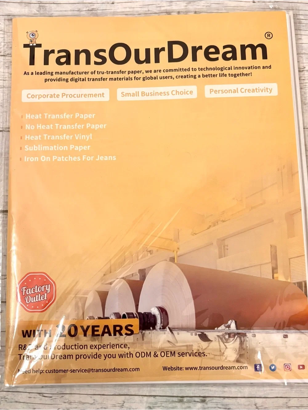 TransOurDream Tru-Heat Transfer Paper Light 2.0 - 20 Sheets